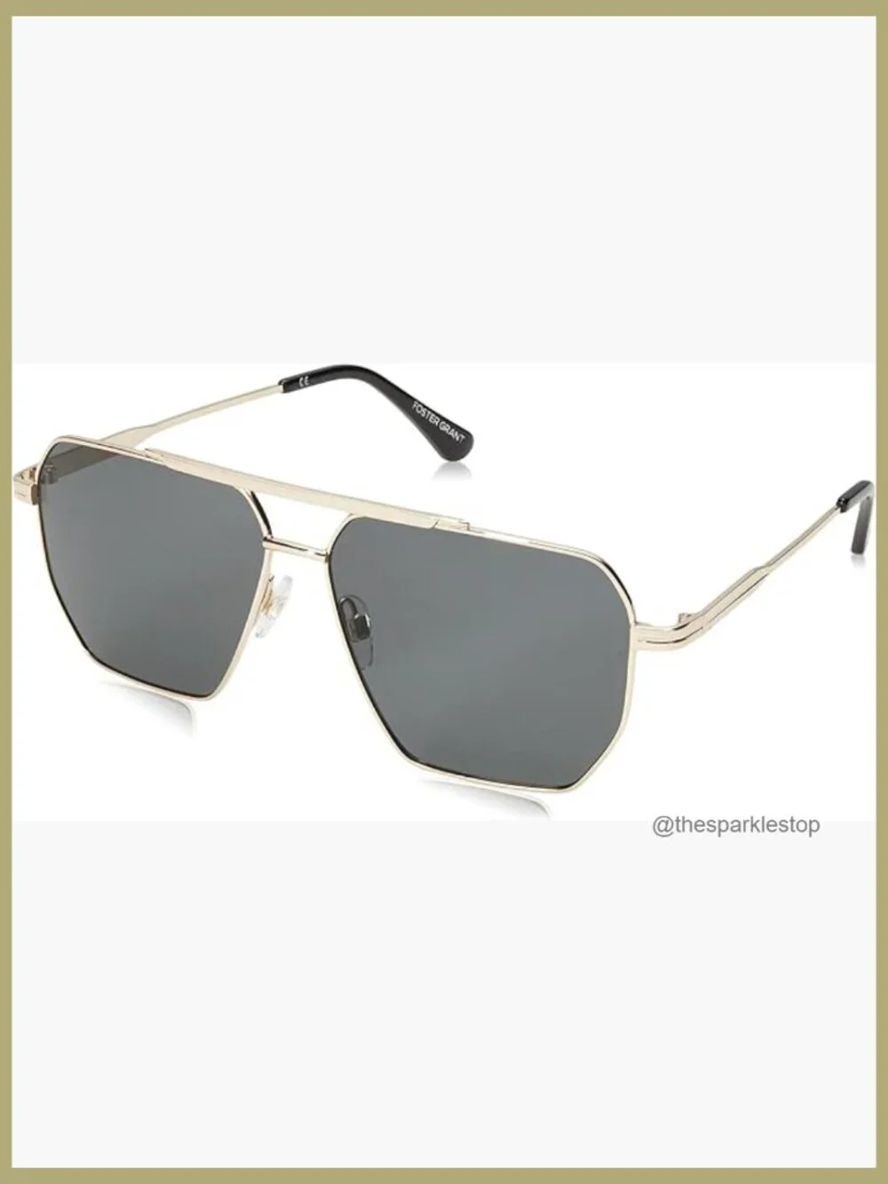 Metal Aviator Sunglasses for Men with UV Protection